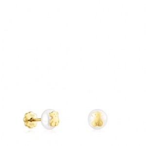 Tous Baby Tous Pearl Women's Earrings 18k Gold | ZEP976412 | Usa