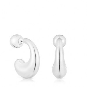 Tous Balloon Hoop Women's Earrings Silver | OZA971364 | Usa