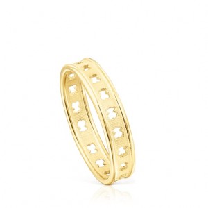 Tous Bear Row Medium Women's Rings 18k Gold | TAQ065234 | Usa