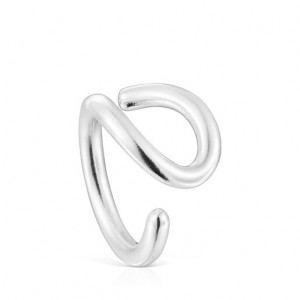 Tous Bent Open Women's Rings Silver | QBO905814 | Usa