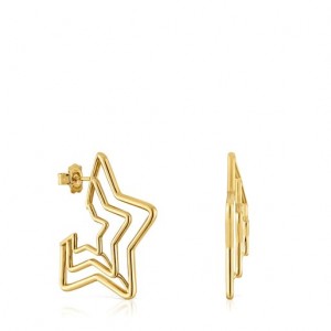 Tous Bickie Hoop Women's Earrings 18k Gold | EOB793145 | Usa