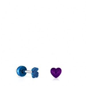 Tous Bickie Small Women's Earrings Purple Blue | CDA548390 | Usa