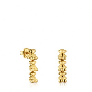 Tous Bold Bear Long Women's Earrings 18k Gold | MQG765841 | Usa