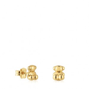 Tous Bold Bear Small Women's Earrings 18k Gold | KFH259047 | Usa