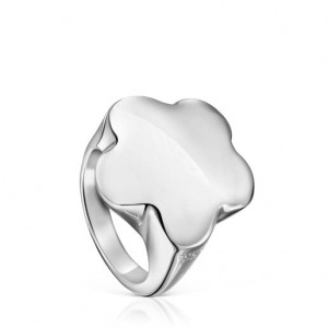 Tous Bold Motif Signet Women's Rings Silver | SUA945271 | Usa