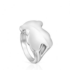 Tous Bold Motif Signet Women's Rings Silver | VCZ260359 | Usa