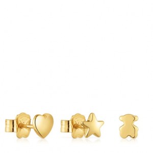 Tous Bold Motif Small Women's Earrings 18k Gold | GLM842639 | Usa