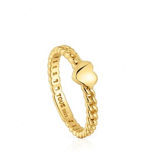 Tous Bold Motif Small Women's Rings 18k Gold | THQ968475 | Usa