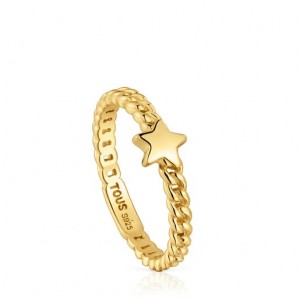 Tous Bold Motif Small Women's Rings 18k Gold | DIL015294 | Usa