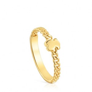 Tous Bold Motif Small Women's Rings 18k Gold | FHE479082 | Usa