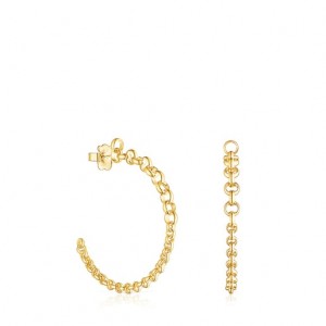 Tous Calin Hoop Women's Earrings 18k Gold | EUN705831 | Usa