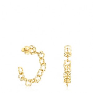 Tous Carrusel Hoop Women's Earrings 18k Gold | JEY293461 | Usa