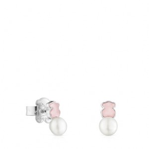 Tous Color Pearl Women's Earrings Silver | ZAE294863 | Usa