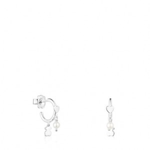 Tous Cool Joy Hoop Women's Earrings Silver | AQH108723 | Usa