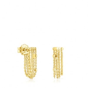 Tous Cool Joy Long Women's Earrings 18k Gold | QGJ806517 | Usa