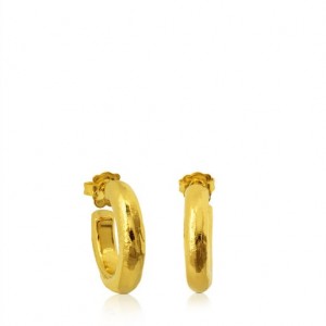 Tous Duna Tube Hoop Women's Earrings 18k Gold | VSL945862 | Usa