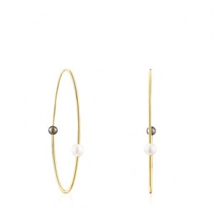 Tous Elipse Hoop Women's Earrings 18k Gold | UGR827064 | Usa