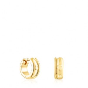 Tous Fellow Hoop Women's Earrings 18k Gold | LAT971056 | Usa