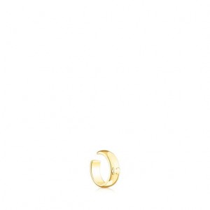 Tous Fellow Hoop Women's Earrings 18k Gold | WOR350872 | Usa