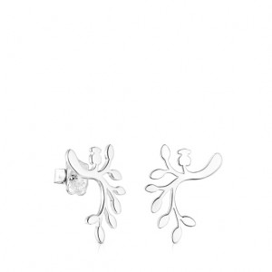 Tous Fragile Nature Small Women's Earrings Silver | OSJ435182 | Usa