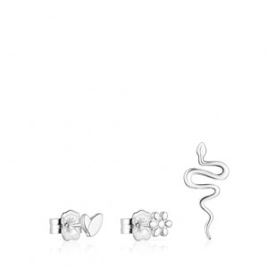 Tous Fragile Nature Small Women's Earrings Silver | IMJ649123 | Usa