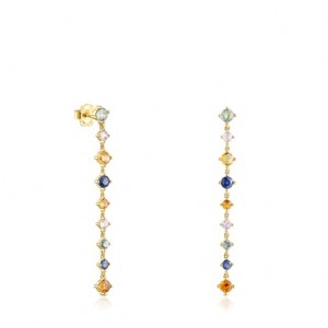 Tous Glaring Long Women's Earrings 18k Gold | FAJ126935 | Usa