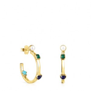 Tous Glory Hoop Women's Earrings 18k Gold | CES735916 | Usa