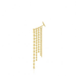 Tous Gloss Ear Cuff Women's Earrings 18k Gold | FRJ648205 | Usa