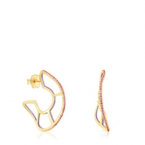 Tous Gregal Hoop Women's Earrings 18k Gold | NPM269048 | Usa