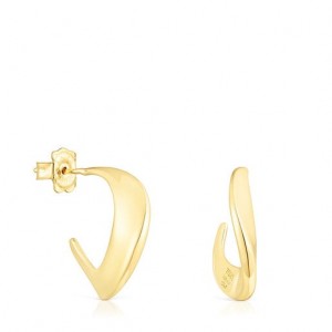 Tous Gregal Hoop Women's Earrings 18k Gold | SDZ043692 | Usa