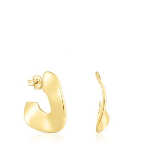 Tous Gregal Hoop Women's Earrings 18k Gold | QMN782063 | Usa