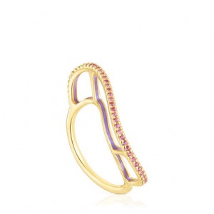 Tous Gregal Medium Women's Rings 18k Gold | VEU315896 | Usa