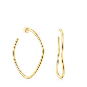 Tous Hav Hoop Women's Earrings 18k Gold | DWU456891 | Usa