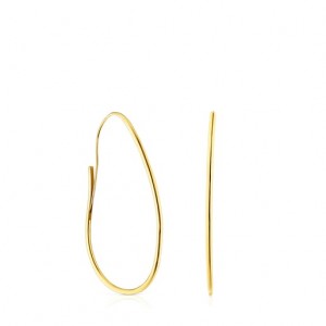 Tous Hav Hoop Women's Earrings 18k Gold | BTZ149306 | Usa