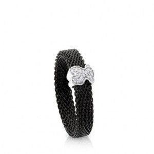 Tous Icon Mesh Diamond Women's Rings 18k Gold | TEZ294587 | Usa