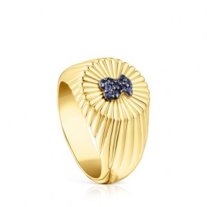 Tous Iris Motif Large Women's Rings 18k Gold | ZIH620479 | Usa