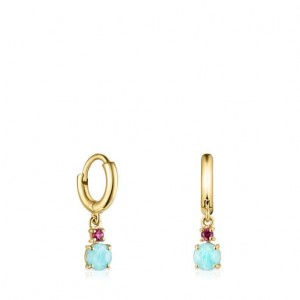 Tous Ivette Hoop Women's Earrings 18k Gold | AJV290586 | Usa