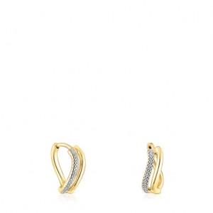 Tous Joyas Trazables Hoop Women's Earrings 18k Gold | DPY193275 | Usa