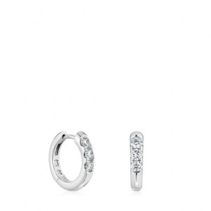 Tous Les Classiques Hoop Women's Earrings Platinum | ZBA635148 | Usa