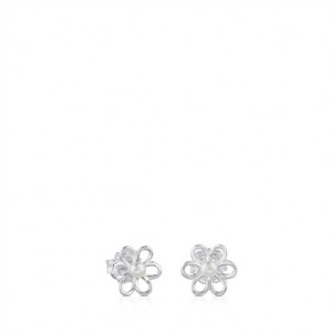 Tous Maggie Pearl Women's Earrings Silver | STI805762 | Usa