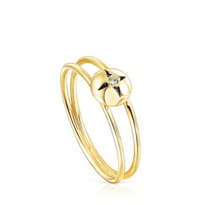 Tous Magic Nature Diamond Women's Rings 18k Gold | OPJ953846 | Usa