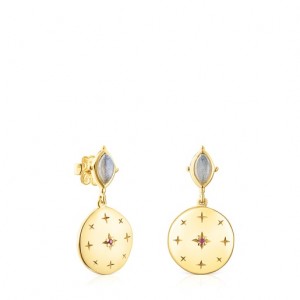 Tous Magic Nature Long Women's Earrings 18k Gold | VUO715049 | Usa