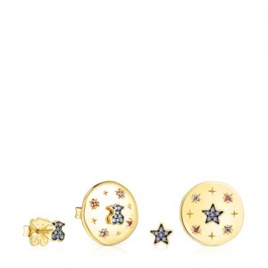 Tous Magic Nature Small Women's Earrings 18k Gold | PZJ630518 | Usa