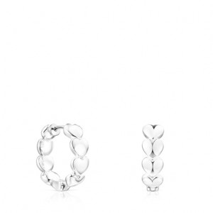 Tous Mini Icons Hoop Women's Earrings Silver | GZH721054 | Usa