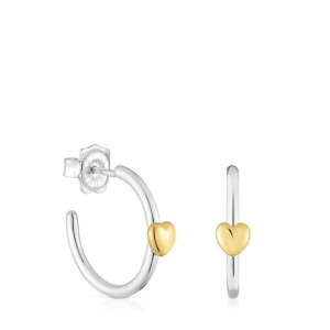 Tous My Other Half Hoop Women's Earrings 18k Gold | OAF031725 | Usa