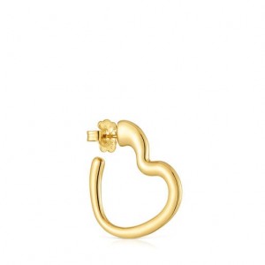 Tous My Other Half Hoop Women's Earrings 18k Gold | CAM293470 | Usa