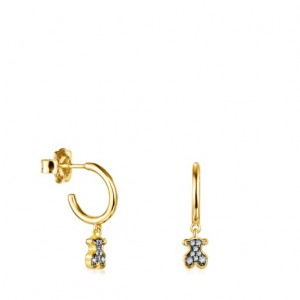 Tous Nocturne Hoop Women's Earrings 18k Gold | KRC069215 | Usa