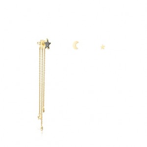 Tous Nocturne Long Women's Earrings 18k Gold | RYV703125 | Usa