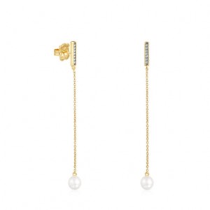 Tous Nocturne Long Women's Earrings 18k Gold | IRB805196 | Usa