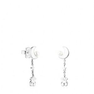 Tous Nocturne Long Women's Earrings Silver | MEA583297 | Usa